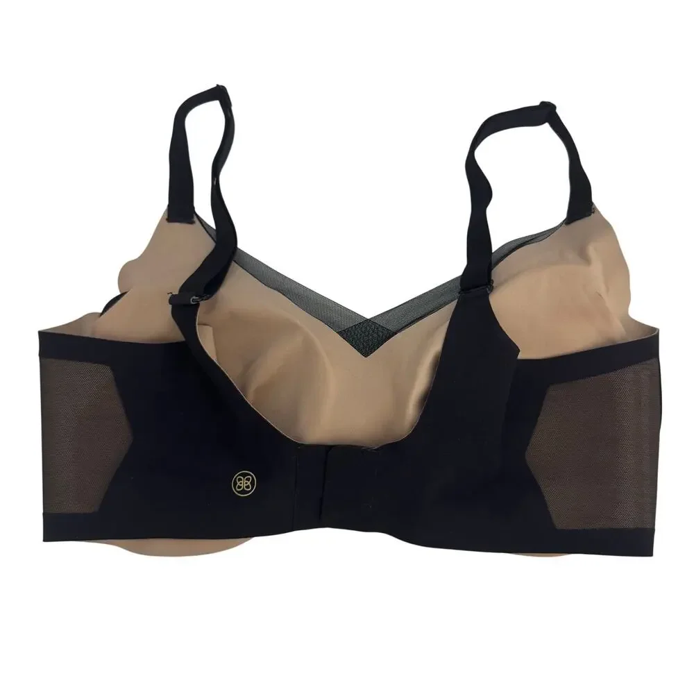 Honeylove Wirefree Crossover Mesh Bra M Black